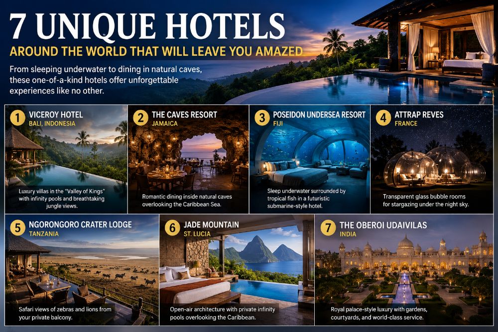 Unique Hotels Around the World That Will Leave You Amazed