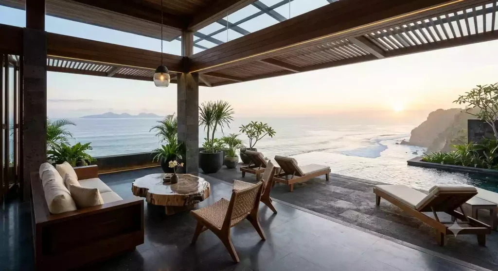 Bulgari Bali Ocean Pool Villa terrace with private plunge pool