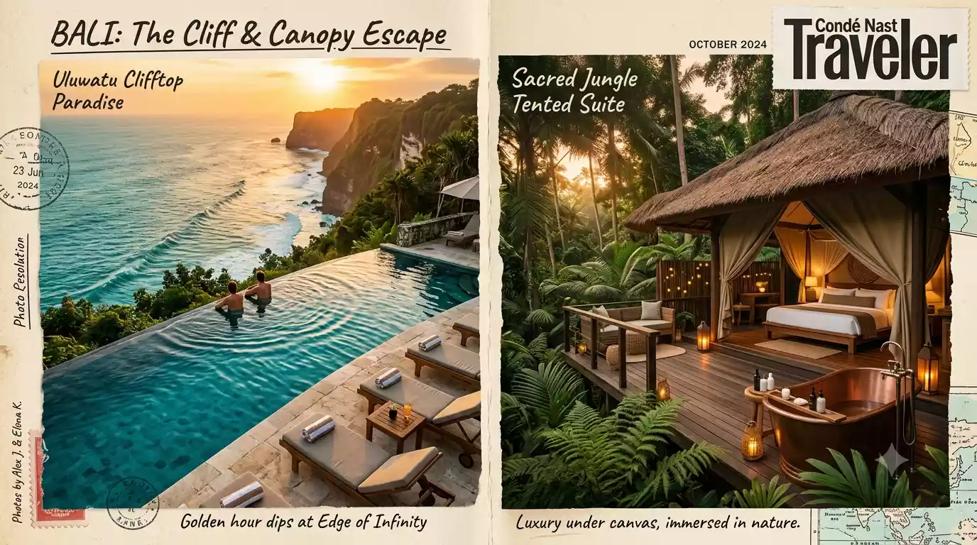 Best luxury hotels in Bali — cliffside and jungle resort settings