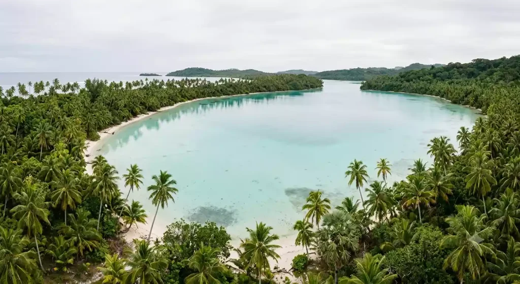 The undeveloped Fiji lagoon site where Poseidon Undersea Resort was proposed