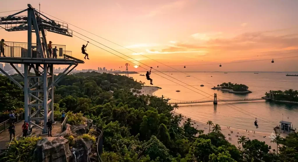 The MegaZip zipline at Mega Adventure Park, Sentosa