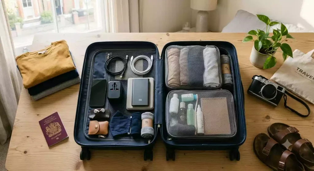 Travel electronics and universal adapter packing essentials