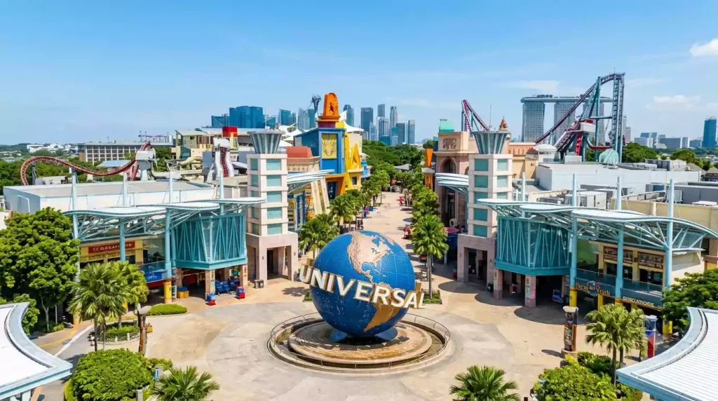 The entrance to Universal Studios Singapore at Sentosa