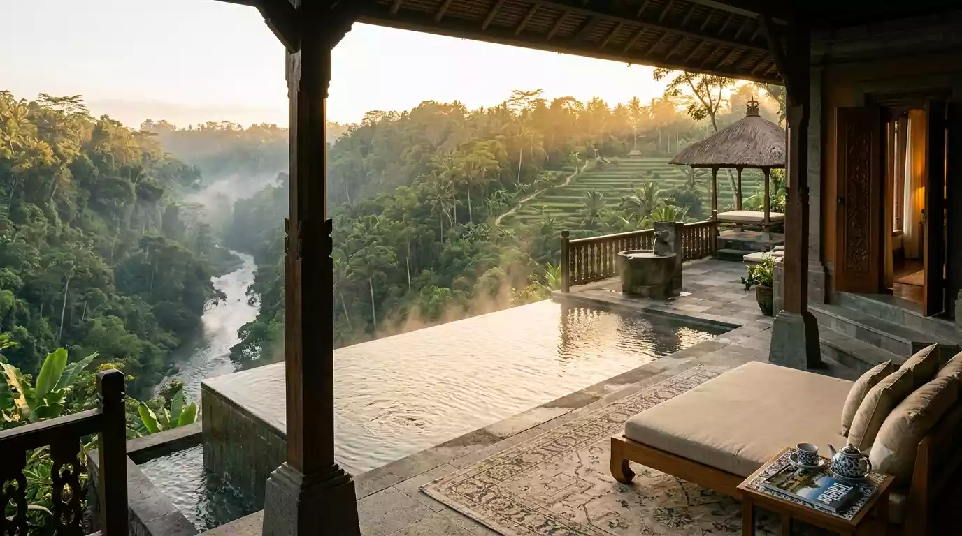 Viceroy Bali private pool villa overlooking the Petanu river valley