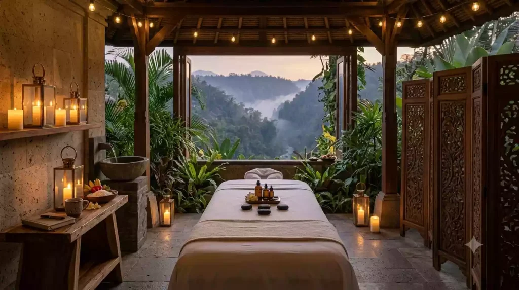 Spa treatment room at Viceroy Bali, Ubud